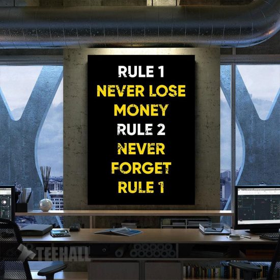 Never Lose Money Motivational Canvas Prints Wall Art Decor