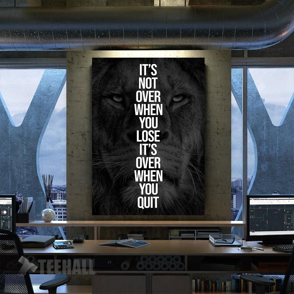 Never Quit Motivational Canvas Prints Wall Art Decor
