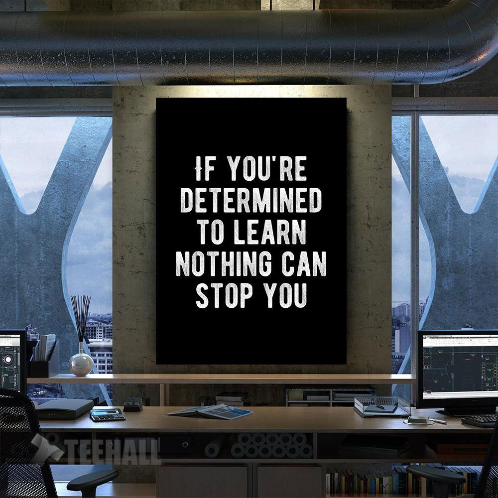 Never Stop Learning Motivational Canvas Prints Wall Art Decor
