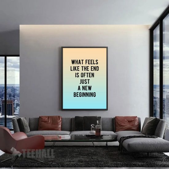 New Beginning Motivational Canvas Prints Wall Art Decor 1