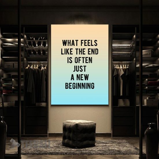 New Beginning Motivational Canvas Prints Wall Art Decor 2