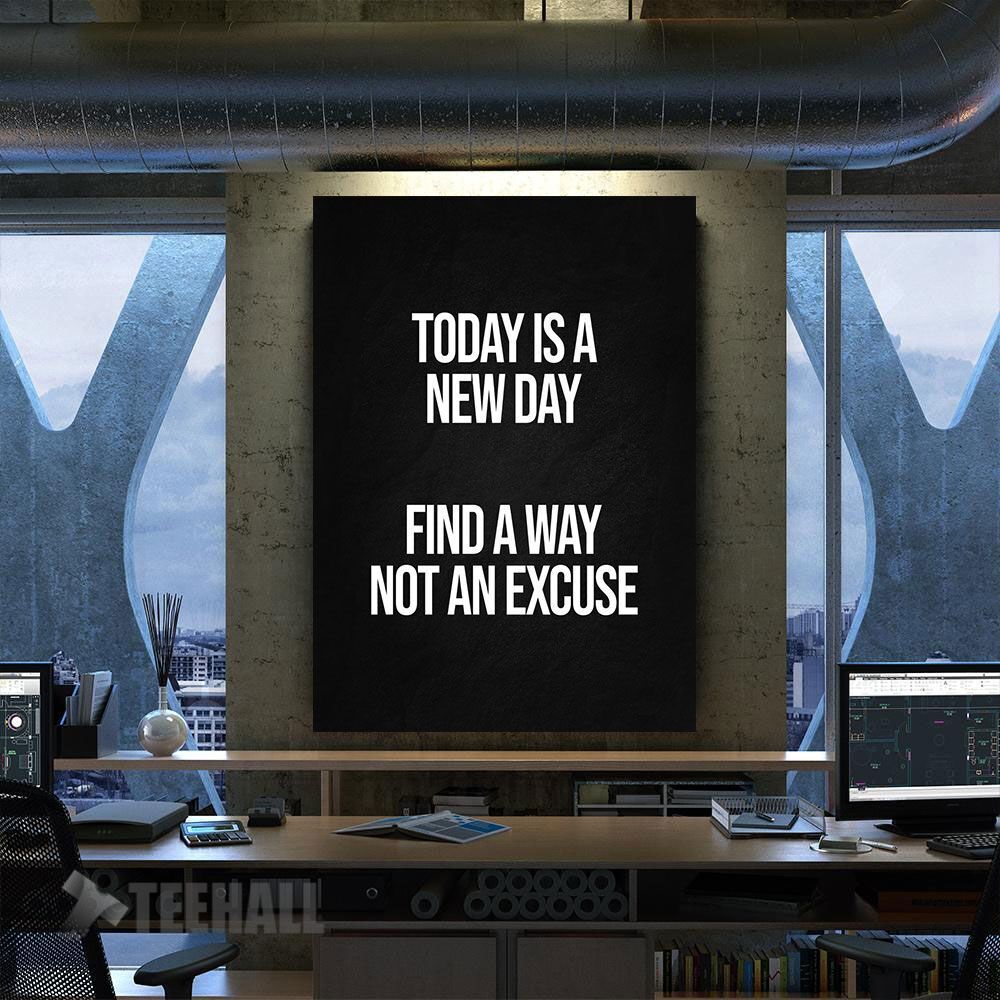 New Day Motivational Canvas Prints Wall Art Decor