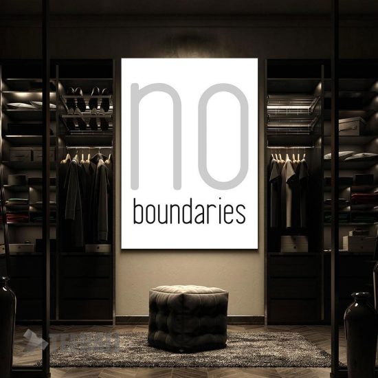 No Boundaries Quote Motivational Canvas Prints Wall Art Decor 2