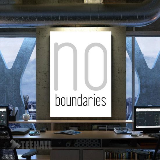 No Boundaries Quote Motivational Canvas Prints Wall Art Decor