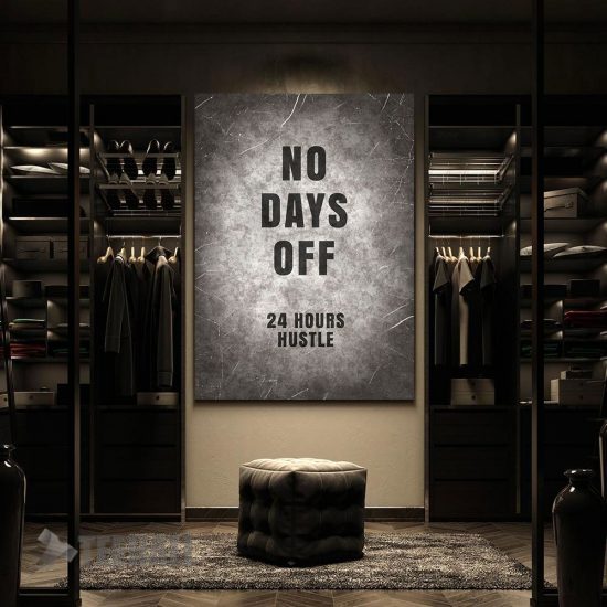 No Days Off Quote Motivational Canvas Prints Wall Art Decor 2