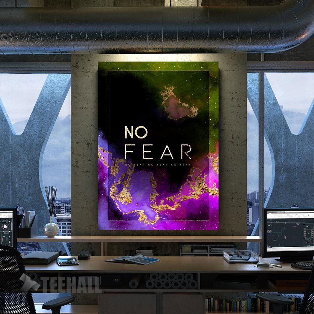 No Fear Motivational Art Canvas Prints Wall Art Decor