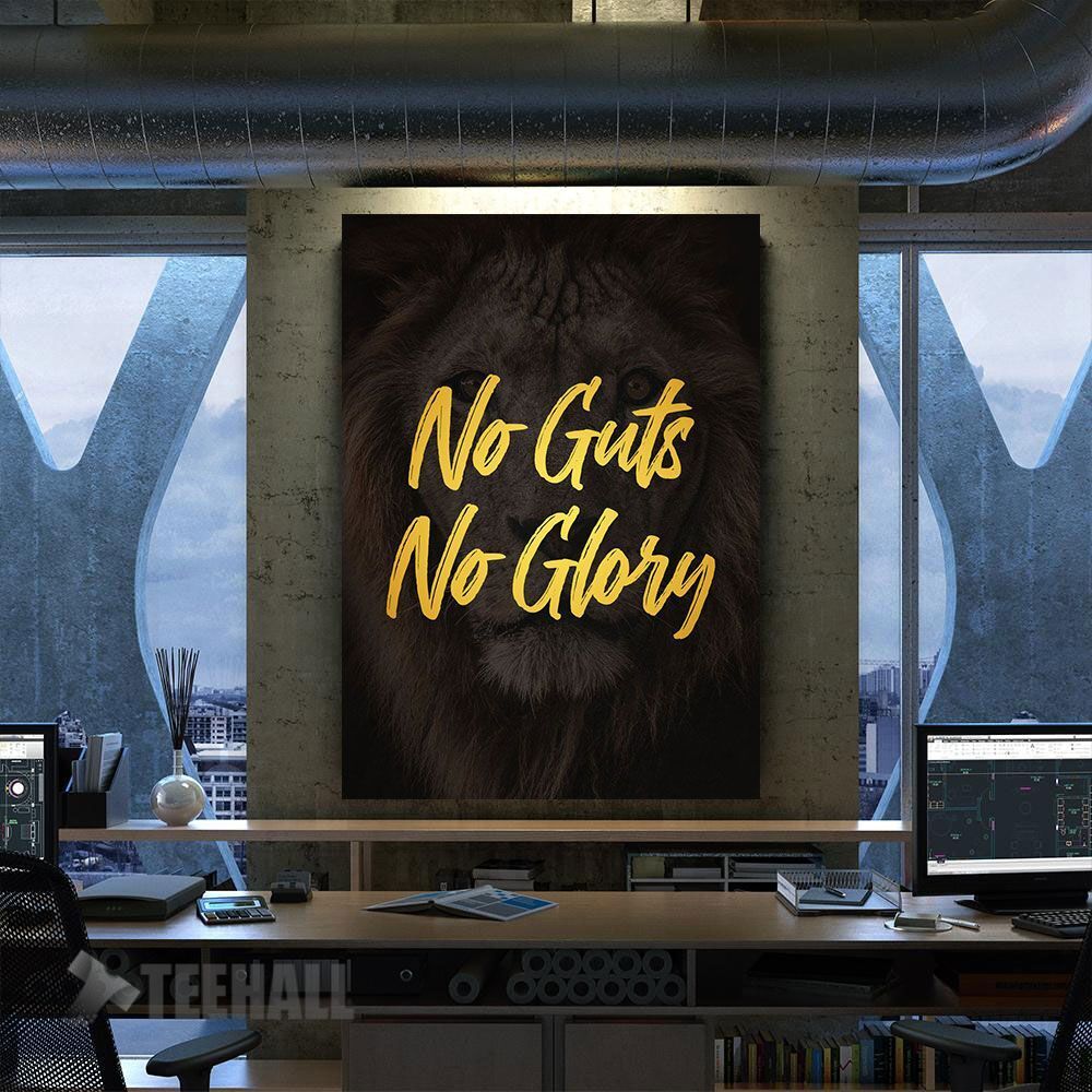 No Guts No Glory Motivational Canvas Prints Wall Art Decor