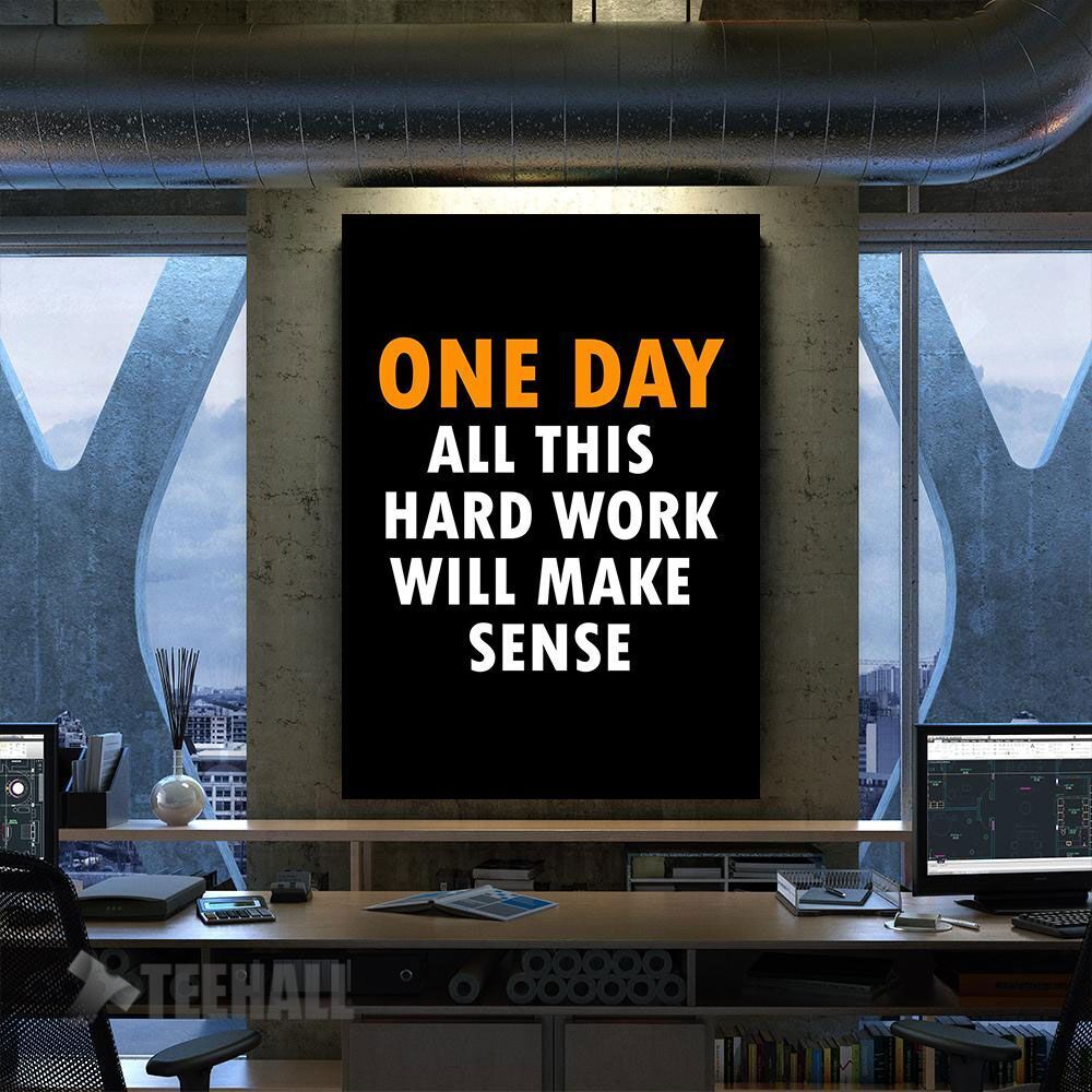 One Day Motivational Canvas Prints Wall Art Decor