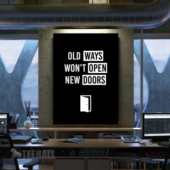 Open New Doors Motivational Canvas Prints Wall Art Decor