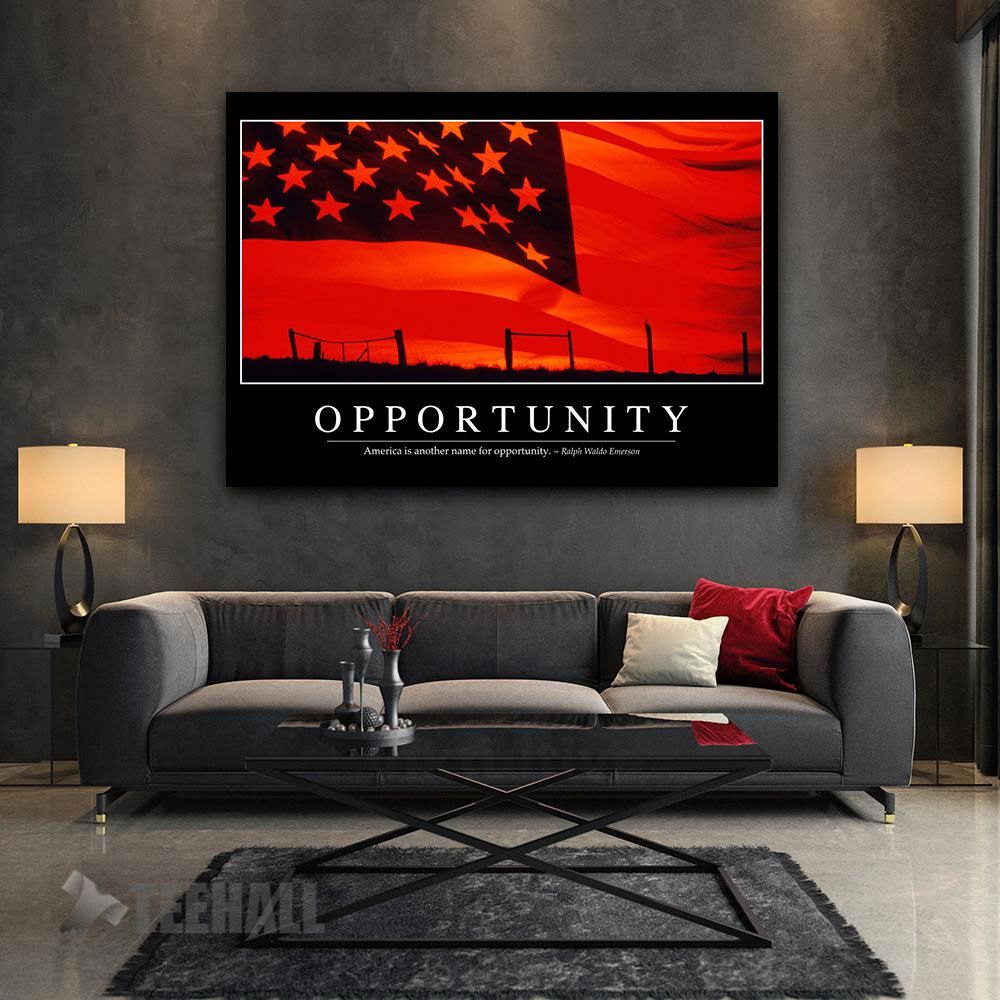 Opportunity Motivational Canvas Prints Wall Art Decor