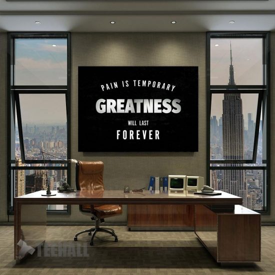 Pain Is Temporary Motivational Canvas Prints Wall Art Decor 2
