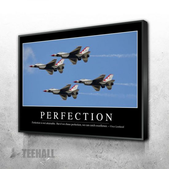 Perfection Motivational Canvas Prints Wall Art Decor 1