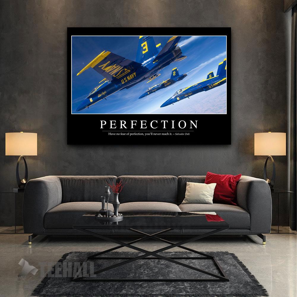 Perfection Motivational Canvas Prints Wall Art Decor