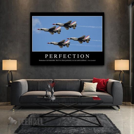 Perfection Motivational Canvas Prints Wall Art Decor