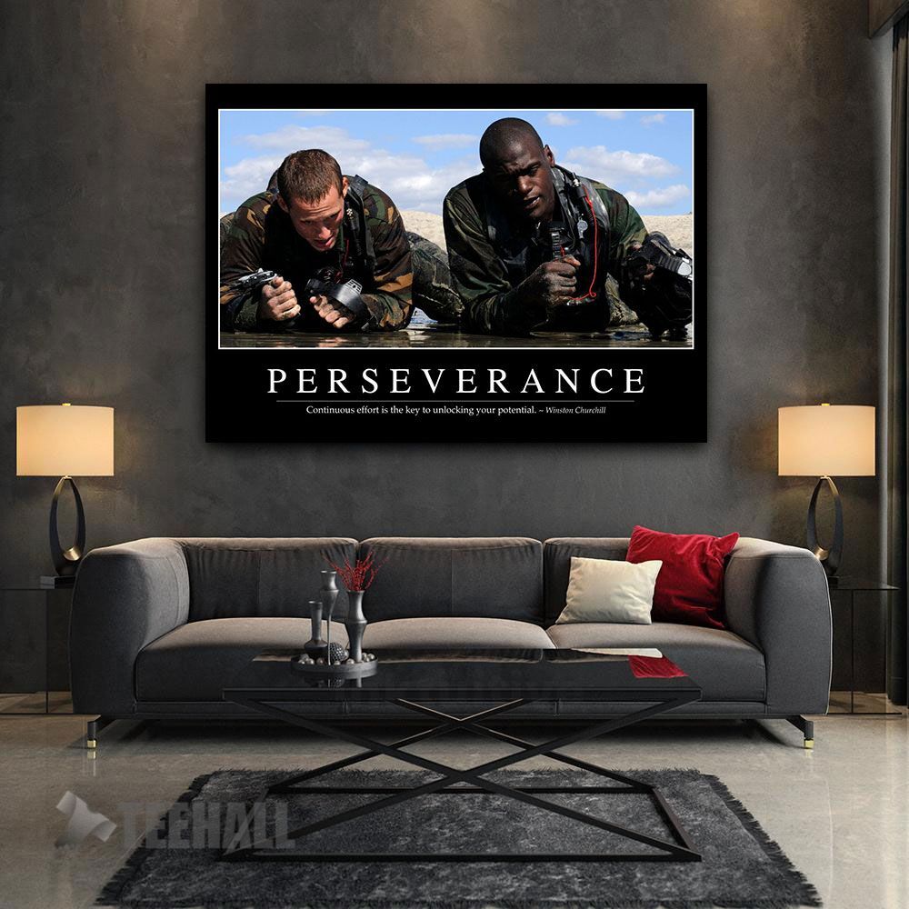 Perseverance Motivational Canvas Prints Wall Art Decor