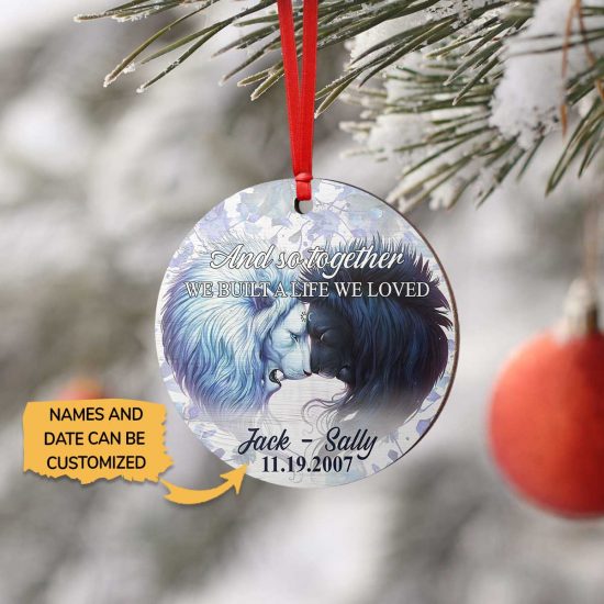 Personalized A Life We Love Lion Ornament 3