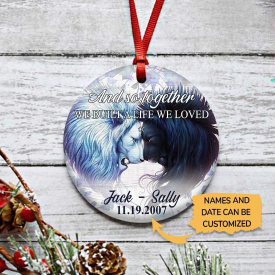 Personalized A Life We Love Lion Ornament