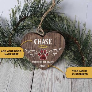 Personalized Dog Forever In Our Heart Ornament 3