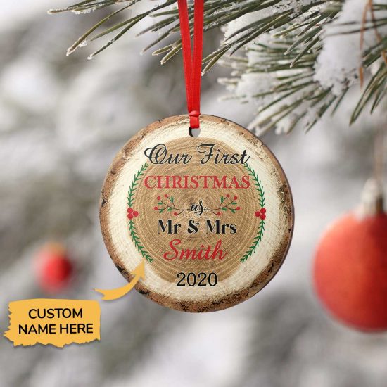 Personalized Our First Christmas Ornament 3