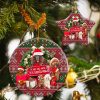 Poodle Ho Ho Ho It's Santa-Paws Ceramic Ornament