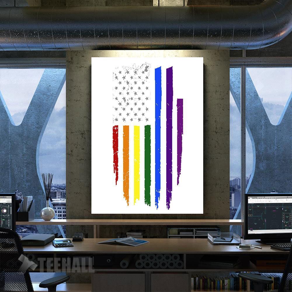 Pride Flag Motivational Canvas Prints Wall Art Decor