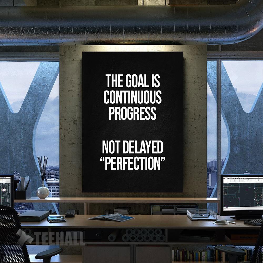 Progress Motivational Canvas Prints Wall Art Decor