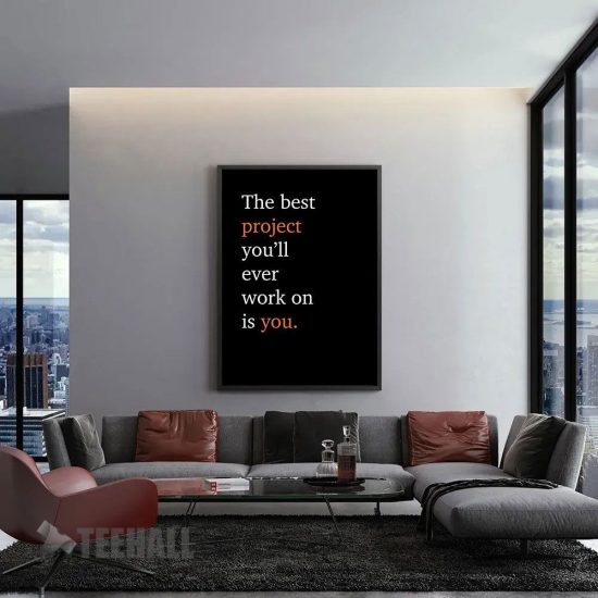 Project You Quote Motivational Canvas Prints Wall Art Decor 1