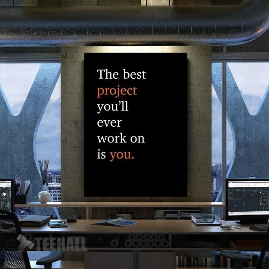 Project You Quote Motivational Canvas Prints Wall Art Decor