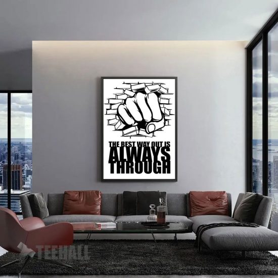 Punch Through Motivational Canvas Prints Wall Art Decor 1