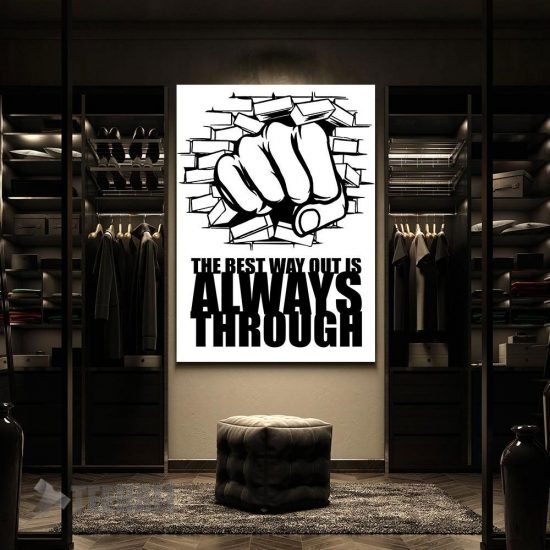 Punch Through Motivational Canvas Prints Wall Art Decor 2