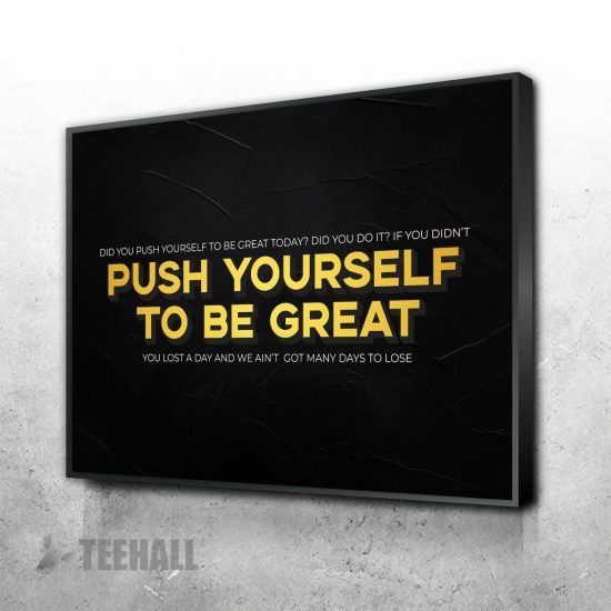 Push Yourself Motivational Canvas Prints Wall Art Decor 1 5