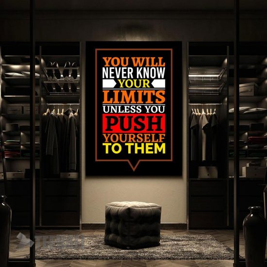 Push Yourself Motivational Canvas Prints Wall Art Decor 2 2