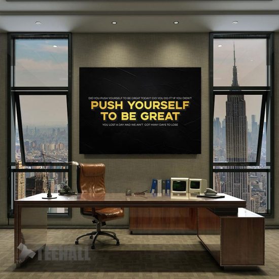 Push Yourself Motivational Canvas Prints Wall Art Decor 2 5
