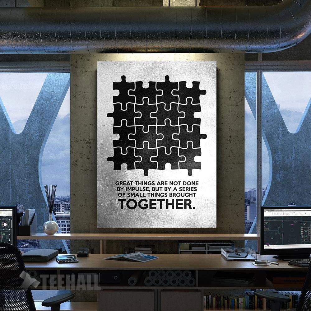 Puzzle Together Motivational Canvas Prints Wall Art Decor