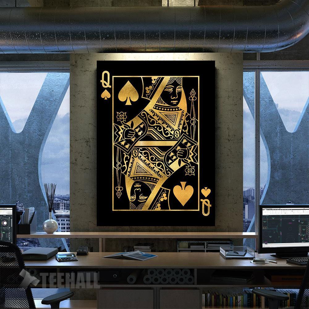 Queen Of Spade Motivational Canvas Prints Wall Art Decor