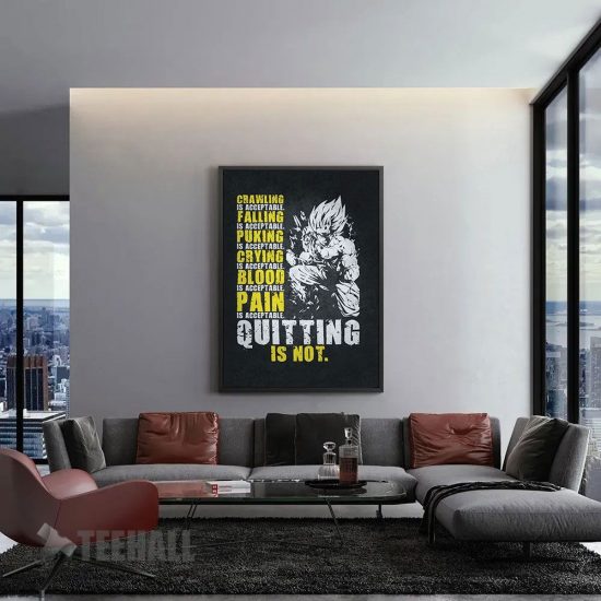 Quitting Is Not Acceptable Motivational Canvas Prints Wall Art Decor 1
