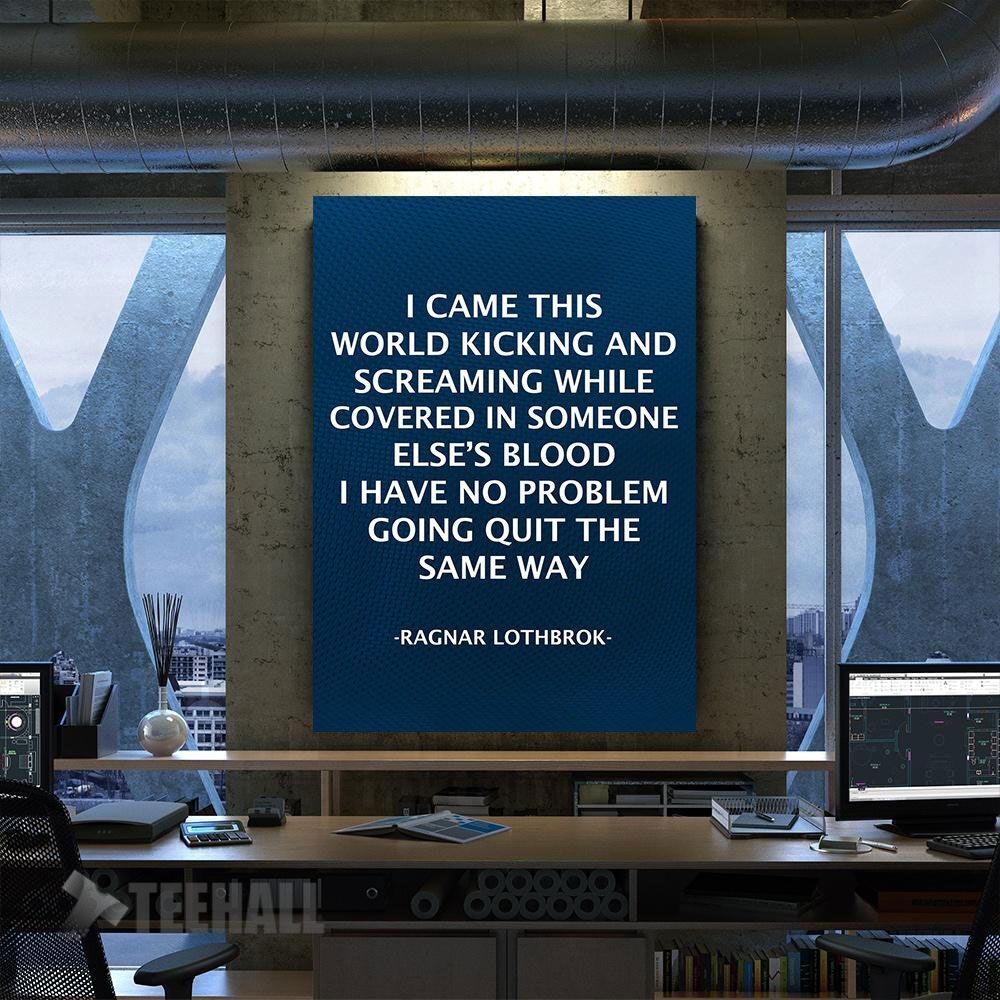 Ragnar Lothbrok Qoute Motivational Canvas Prints Wall Art Decor