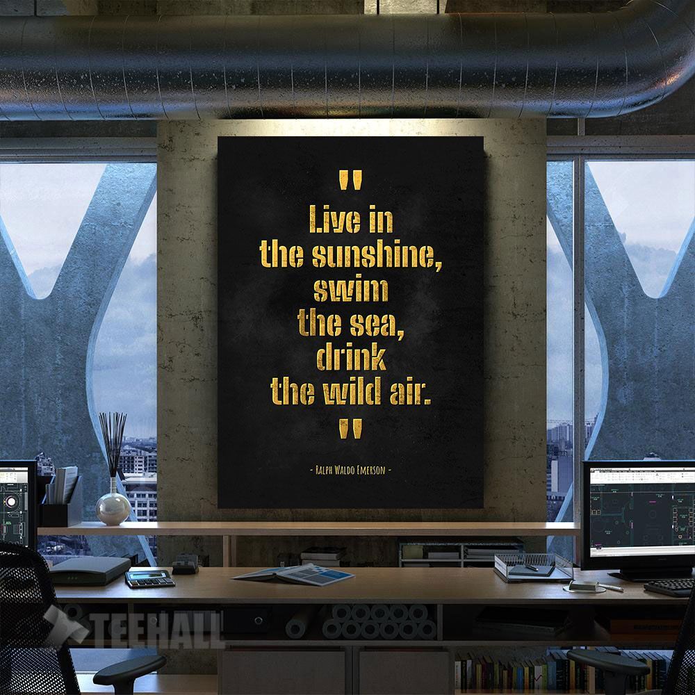 Ralph Waldo Ellison Herman Motivational Canvas Prints Wall Art Decor