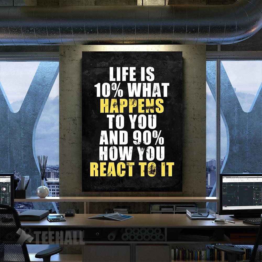 React To It Motivational Canvas Prints Wall Art Decor