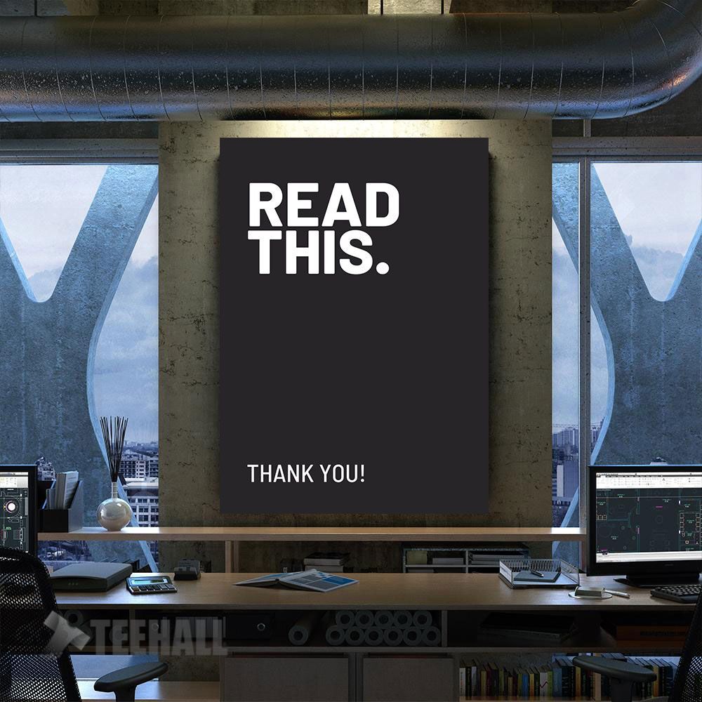 Read This Thank You Motivational Canvas Prints Wall Art Decor