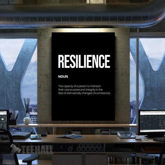 Resilience Definition Motivational Canvas Prints Wall Art Decor