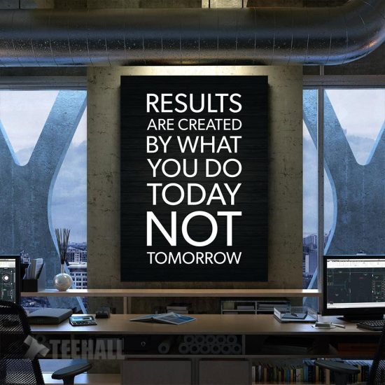 Results Are Created Motivational Canvas Prints Wall Art Decor