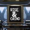 Rise And Grind Chalk Motivational Canvas Prints Wall Art Decor