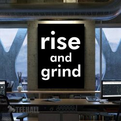 Rise And Grind Lower Case Motivational Canvas Prints Wall Art Decor