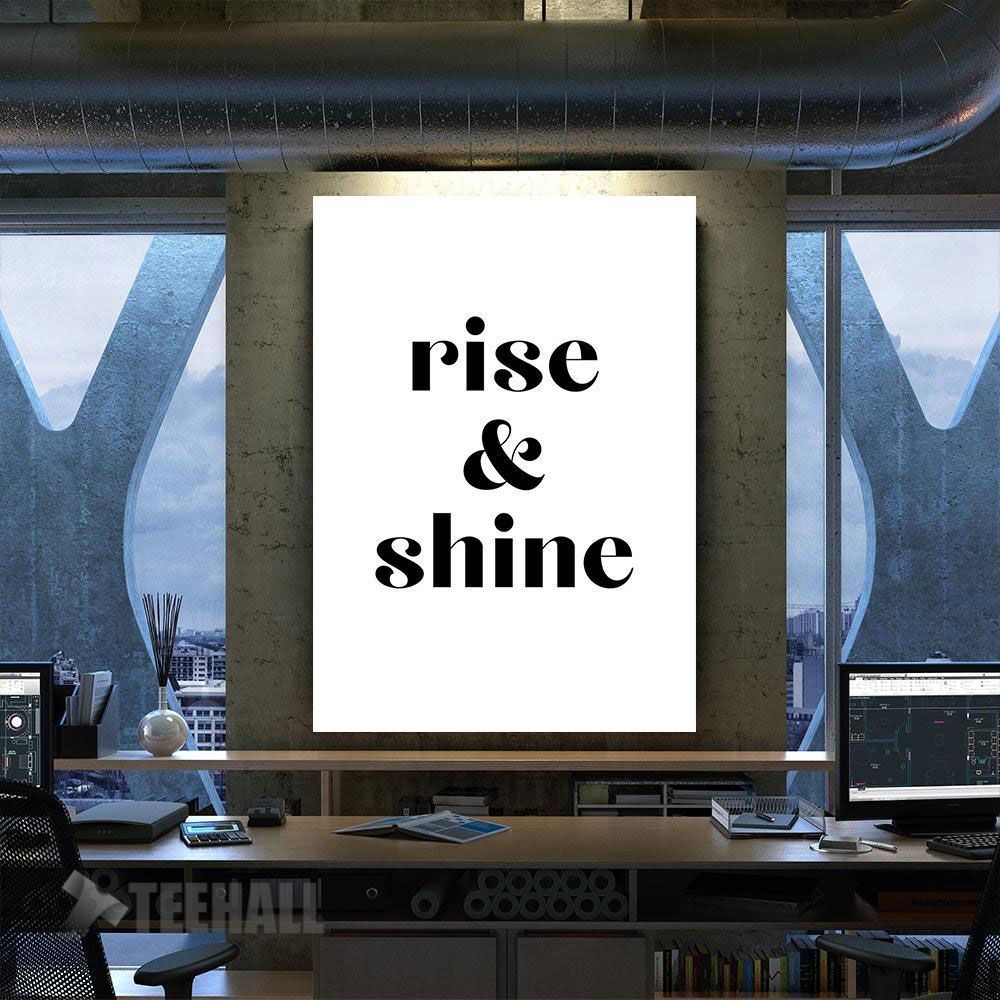 Rise And Shine 4 Motivational Canvas Prints Wall Art Decor