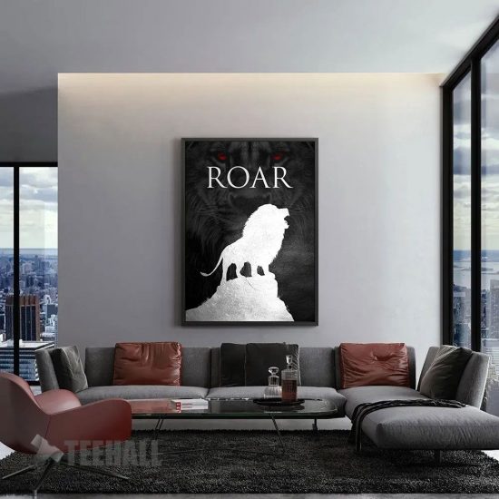 Roar Like A Lion Motivational Canvas Prints Wall Art Decor 1