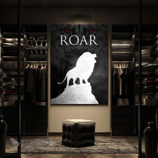 Roar Like A Lion Motivational Canvas Prints Wall Art Decor 2