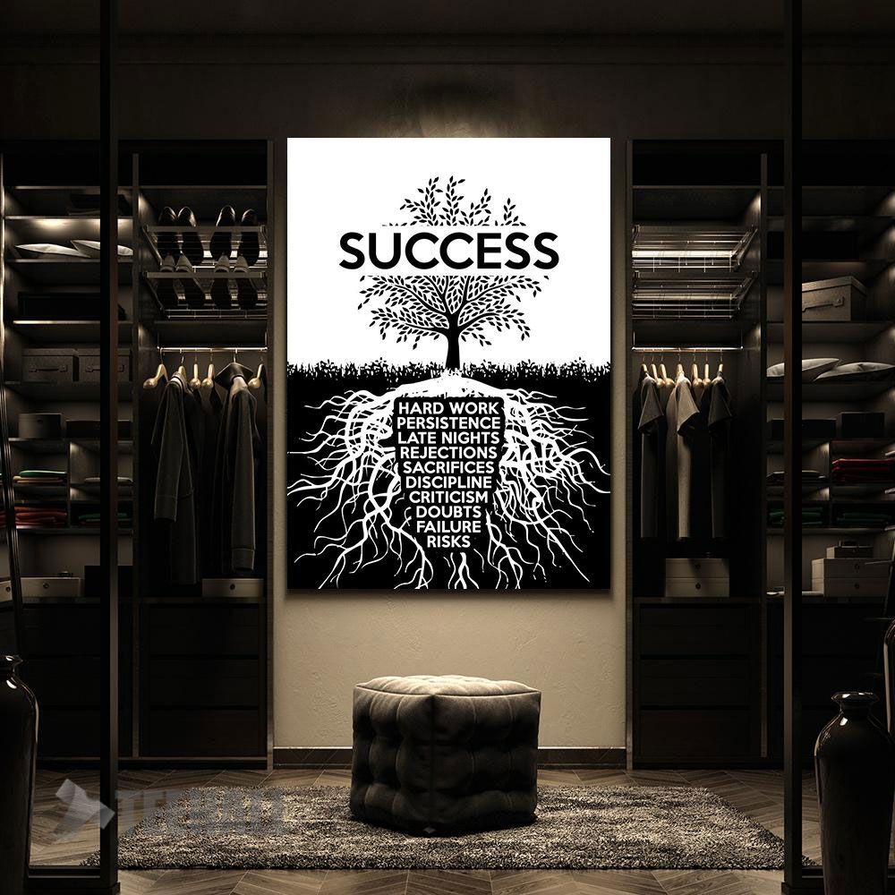 Roots-Of-Success-Tree-Motivational-Canvas-Prints-Wall-Art-Decor-2 Roots Of Success Tree Motivational Canvas Prints Wall Art Decor 2