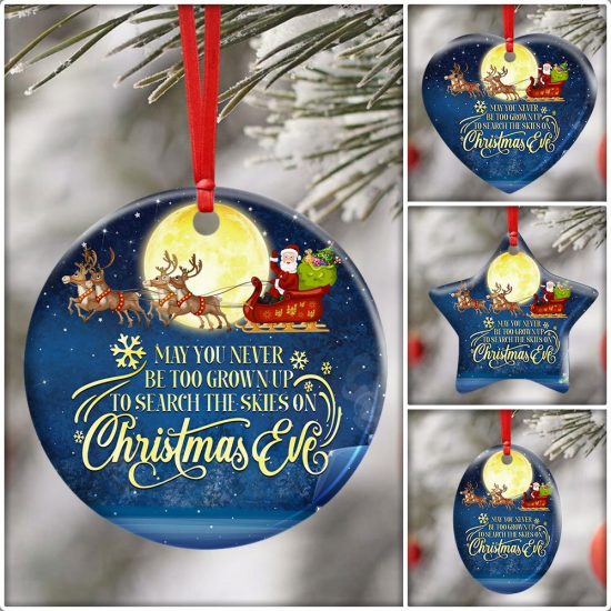 Santa Claus Ceramic Ornament 6