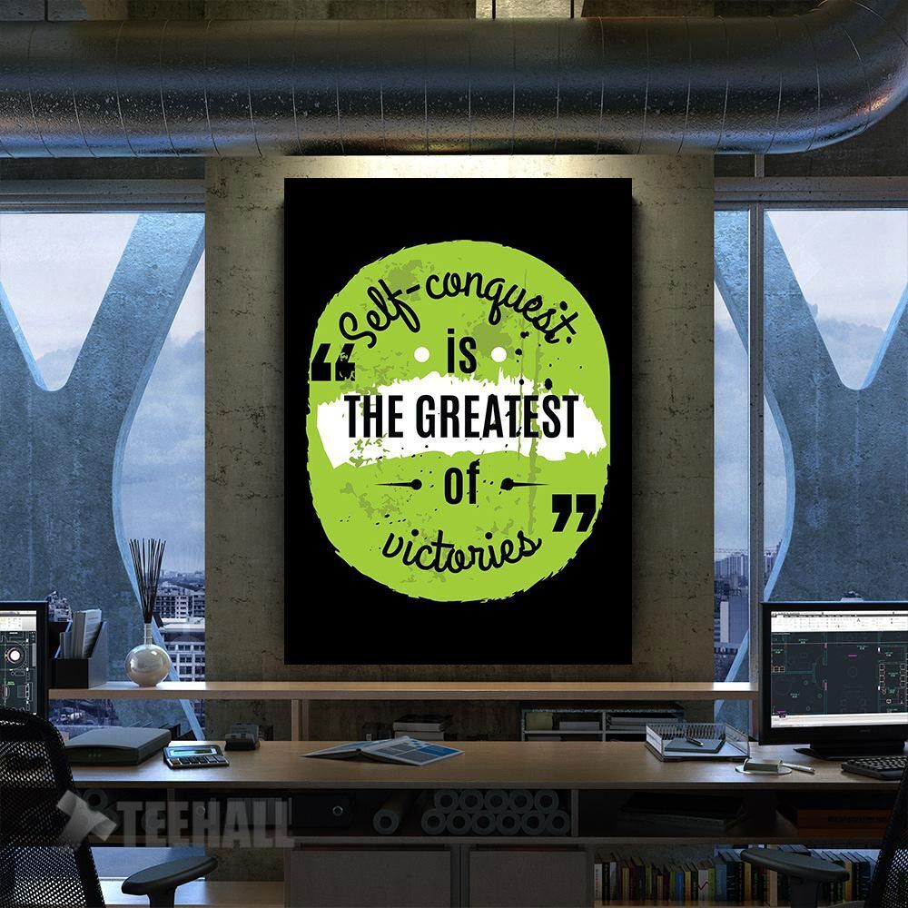 Self Conquest Motivational Canvas Prints Wall Art Decor